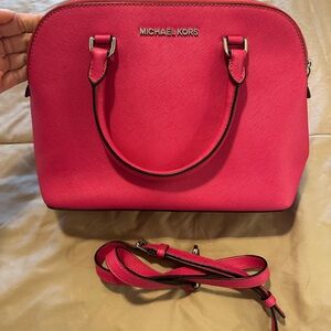 Michael Kors Hot Pink Saffiano Crossbody Satchel